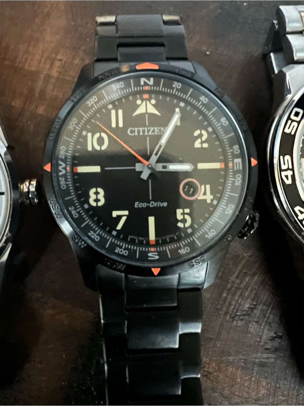 Lot of 4 Men's Wristwatches — Mixed Metal and Black Styles Citizen Ecco Drive - Picture 3 of 6